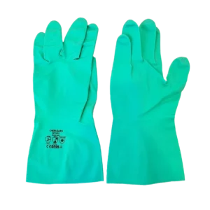 ถุงมือยางไนไตรสีเขียว <br/>(CHEMGARD - NF1813)