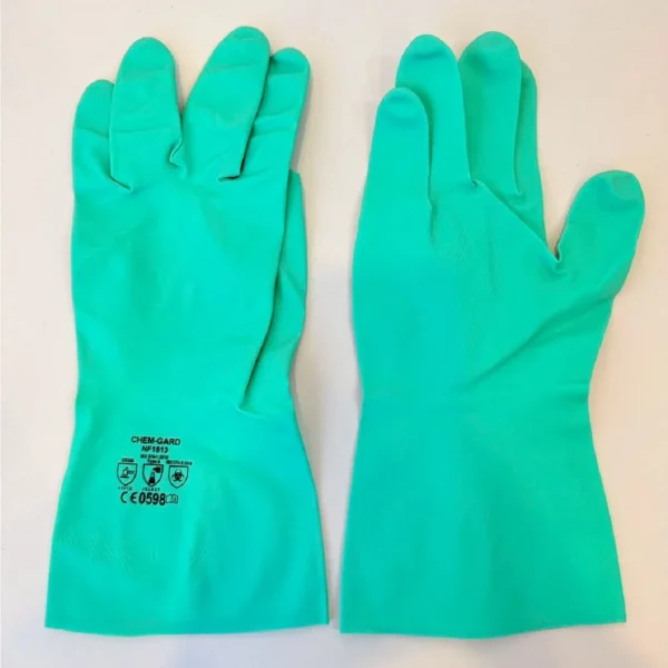ถุงมือยางไนไตรสีเขียว <br/>(CHEMGARD - NF1813) - Image 2