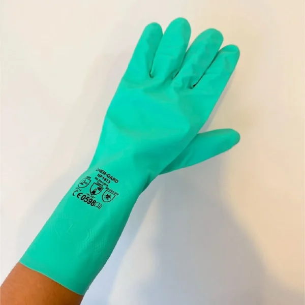 ถุงมือยางไนไตรสีเขียว <br/>(CHEMGARD - NF1813) - Image 3